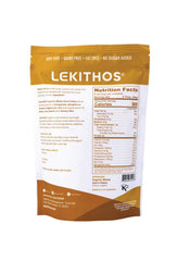 Scoop of Lekithos wheat germ flakes showing convenient, ready-to-use protein and fiber.