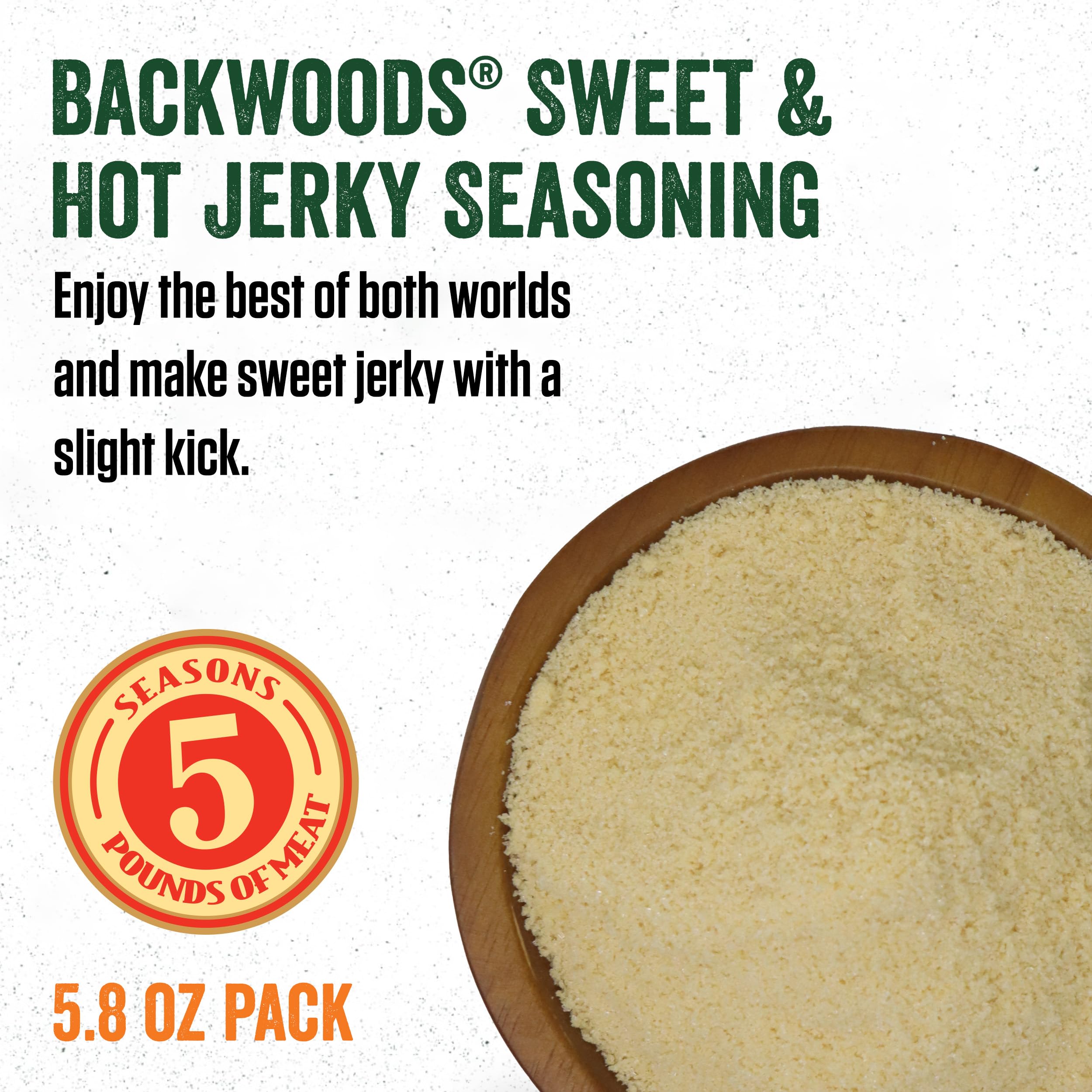 LEM Backwoods Sweet & Hot ground meat mix ready for forming jerky strips