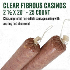 LEM clear fibrous casings ready for packing and stuffing.
