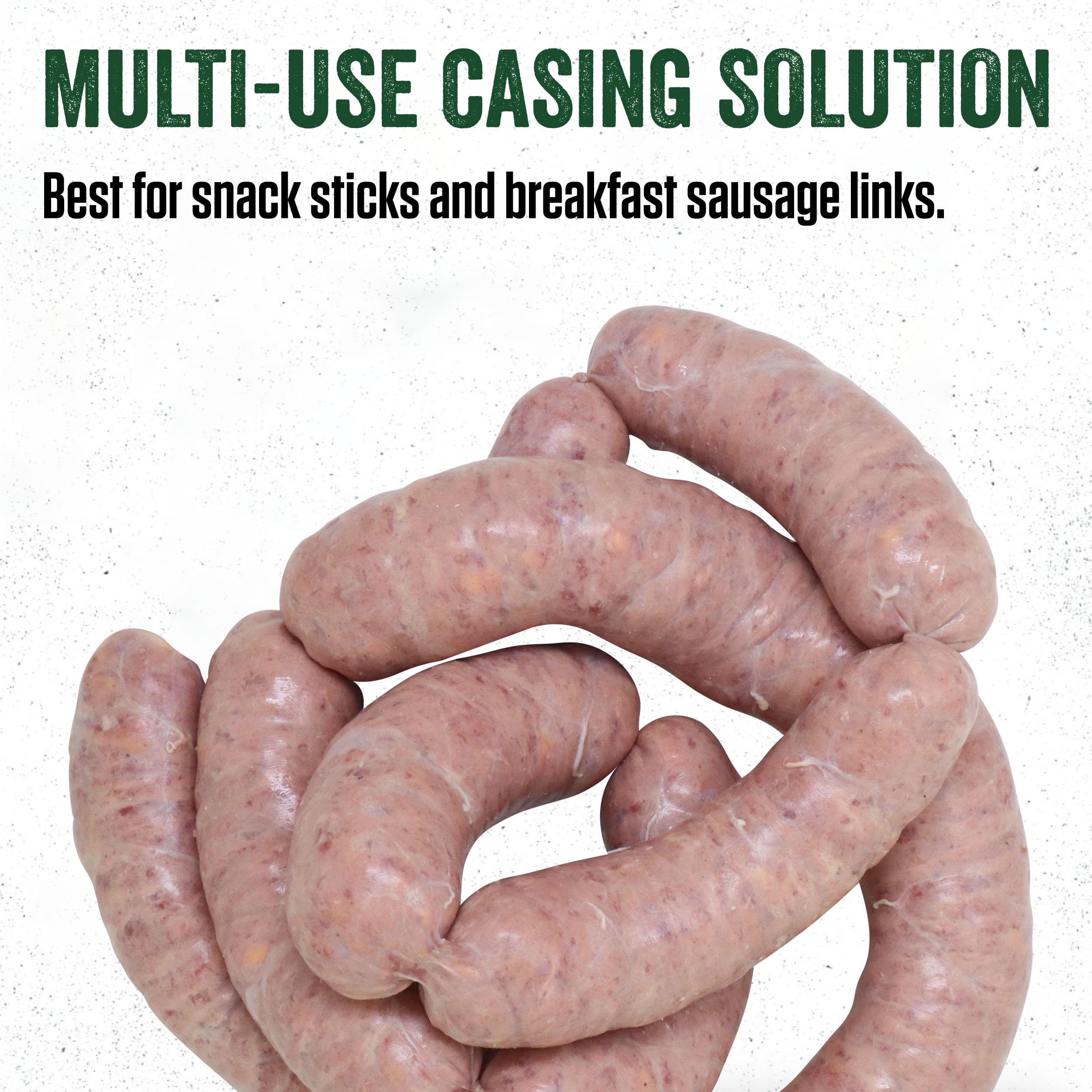 LEM sausage casings ready for snack sticks and breakfast links