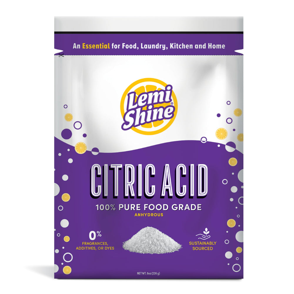 Lemi Shine citric acid powder bag ready for cooking and canning.