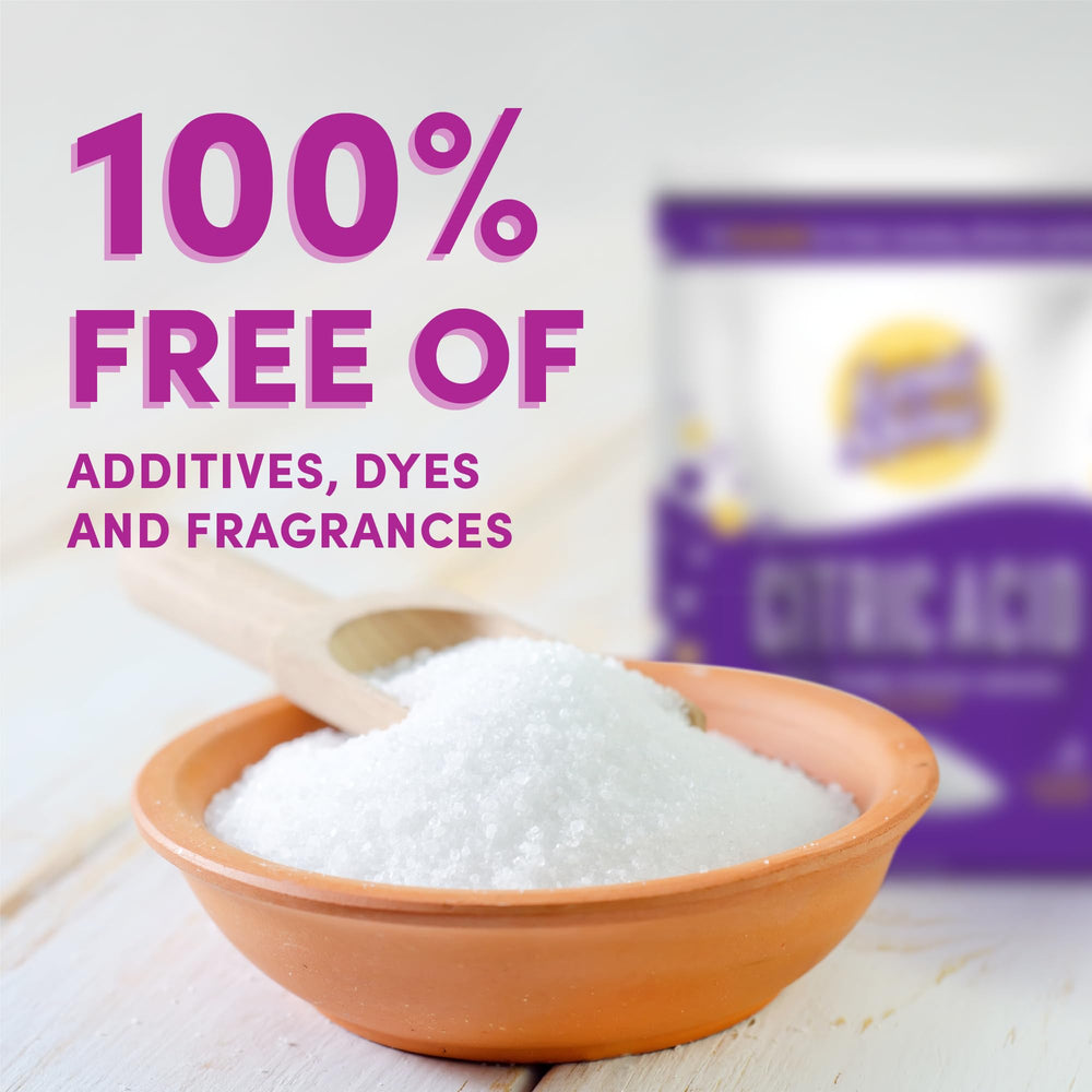 Lemi Shine citric acid powder in a kitchen setting for cooking applications.