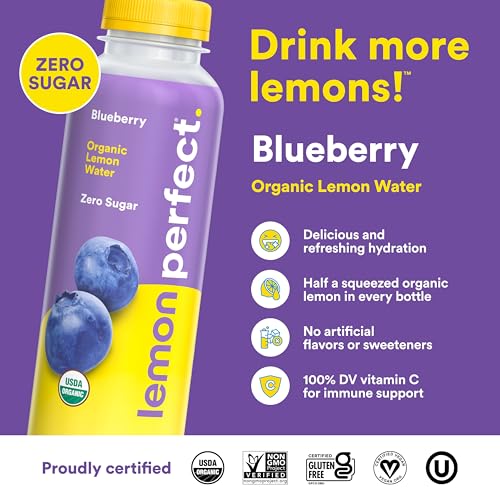 Lemon Perfect blueberry label detail notes USDA Organic and vegan status