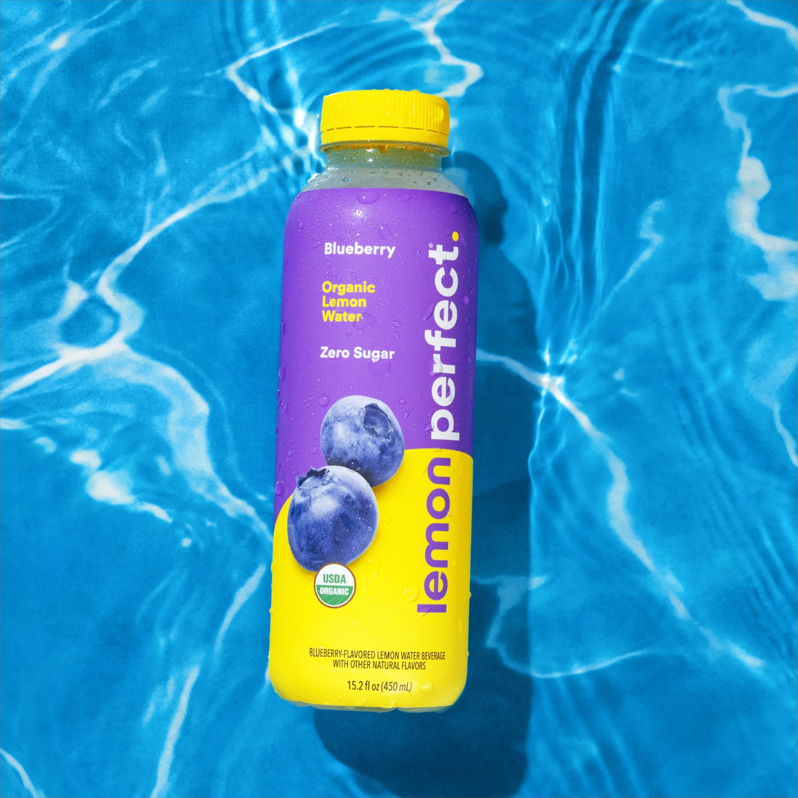 Lemon Perfect blueberry pack shot shows flavor and eco-packaging
