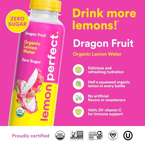 Lemon Perfect Dragon Fruit recyclable bottle conveys sustainable hydration choice.