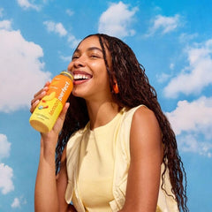 Lemon Perfect Peach ingredients label highlights organic lemon juice and natural flavors.