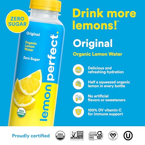 Chilled glass with Lemon Perfect ready for a refreshing drink.