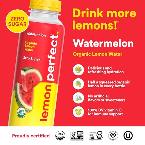 Lemon Perfect Watermelon recyclable bottle icon indicating sustainable packaging