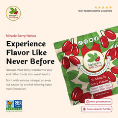 Lemon transformation scene shows sour-to-sweet flavor with Nature's Wild Berry miracle