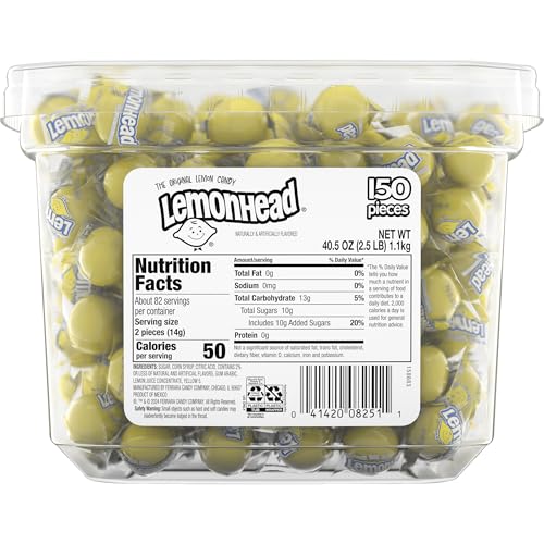 Individually wrapped Lemonhead candies ready for gifting or on-the-go snacking