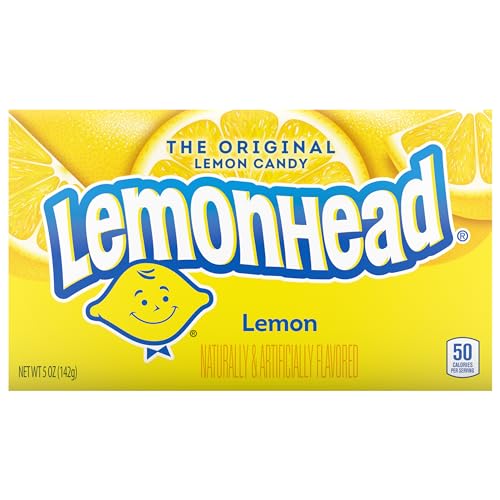 Lemonhead packaging theatre box display for convenient sharing.