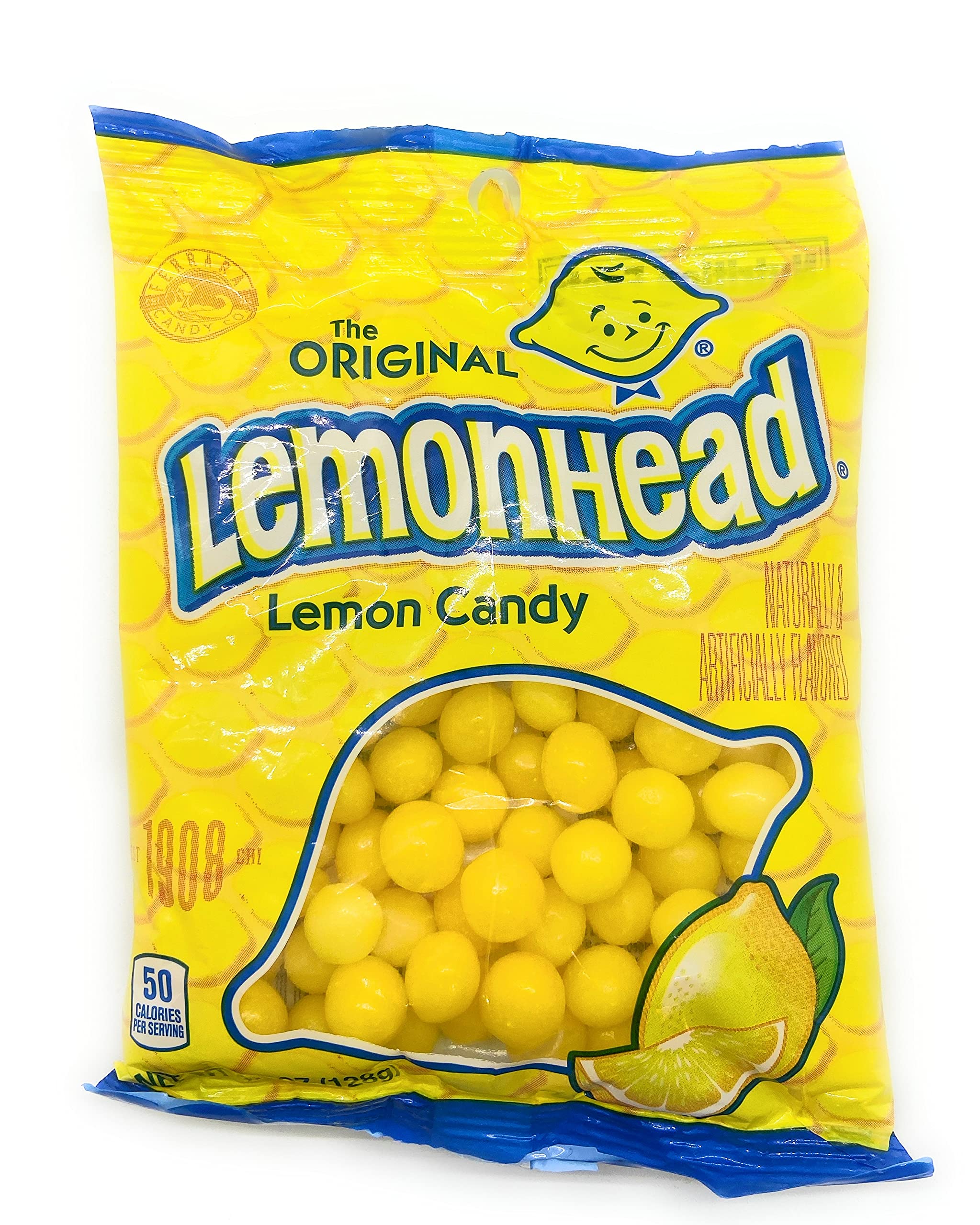 Lemonhead 4.5 oz peg bag packaged for convenient on-the-go snacking.
