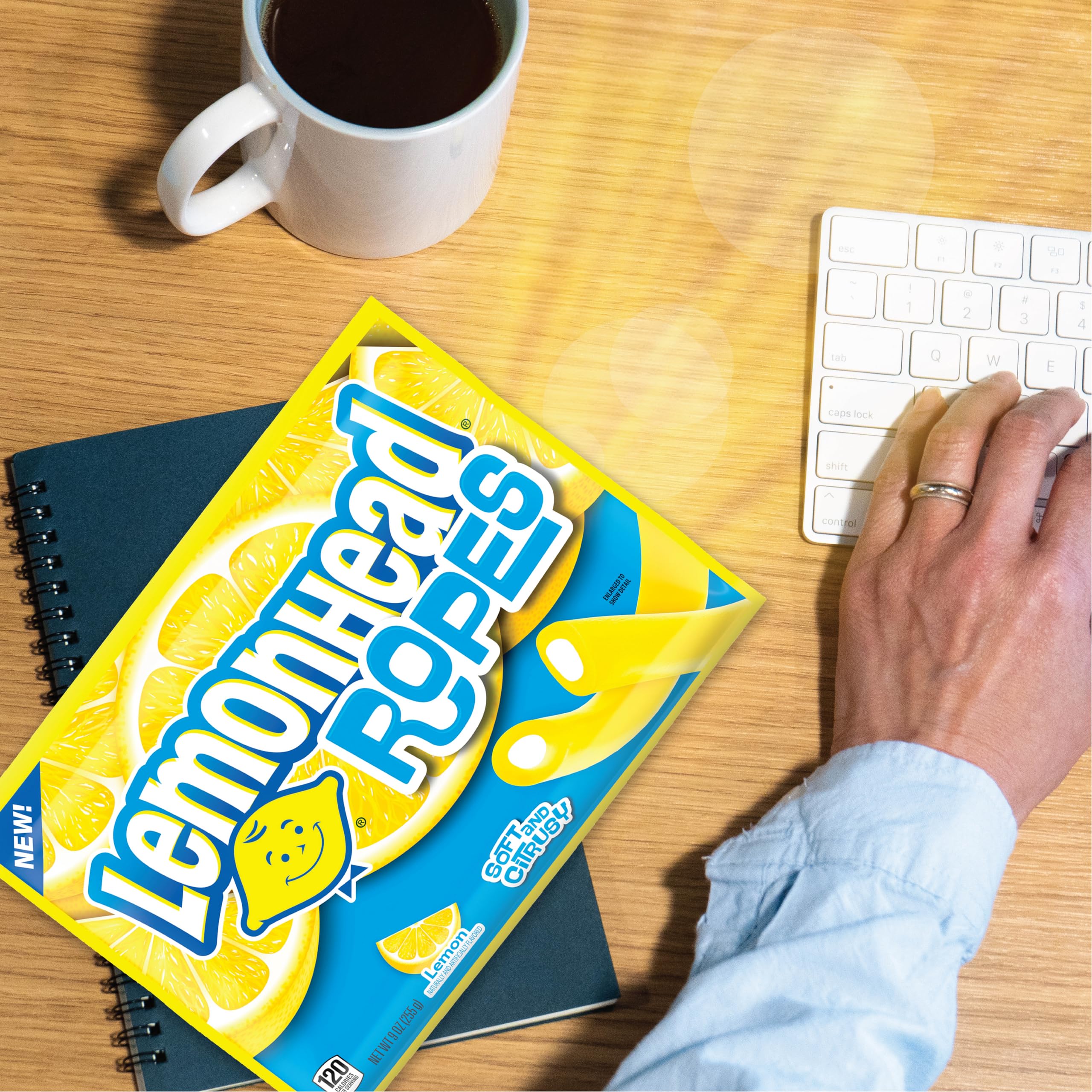 LEMONHEAD Ropes vs original hard candy, explore citrus variety.