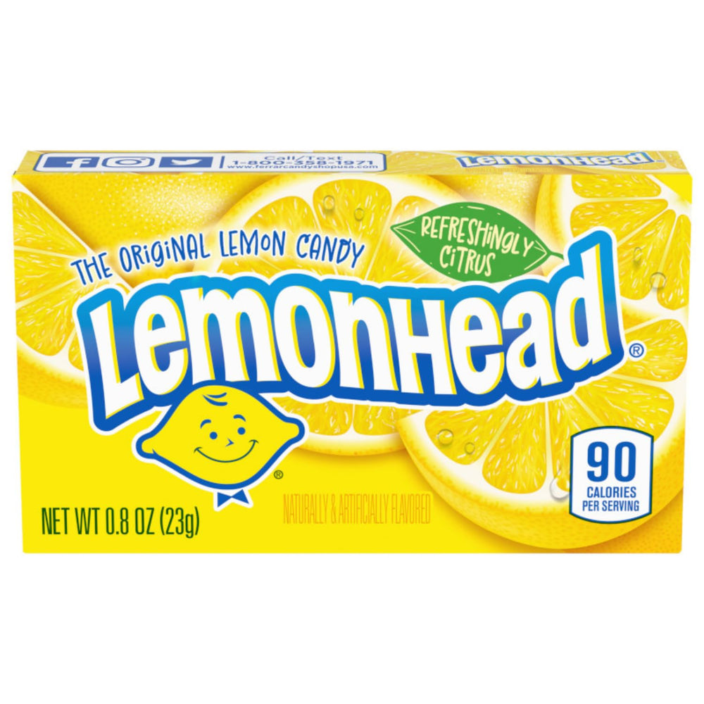 Lemonhead treat-size box packaging ideal for gifting, Easter baskets, or party favors.