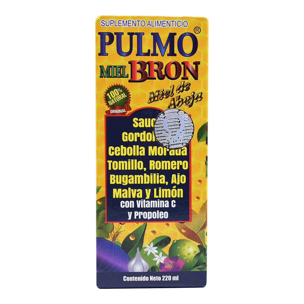 Lenico Pulmobron syrup being poured for easy daily intake