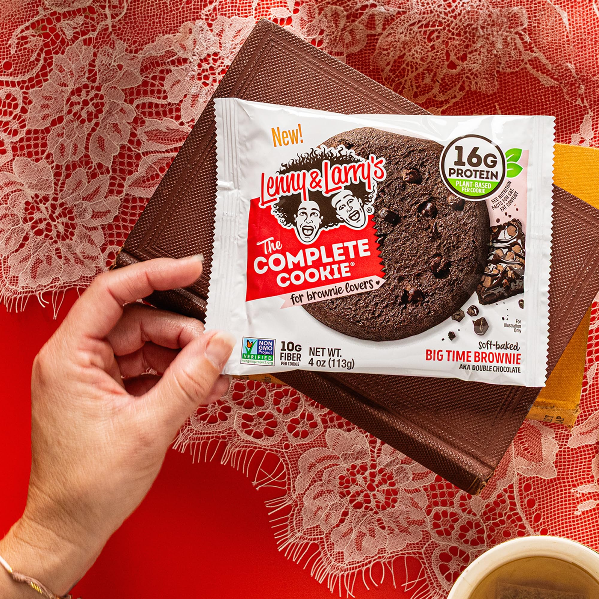 Ingredient list image reflects wholesome plant-based components.