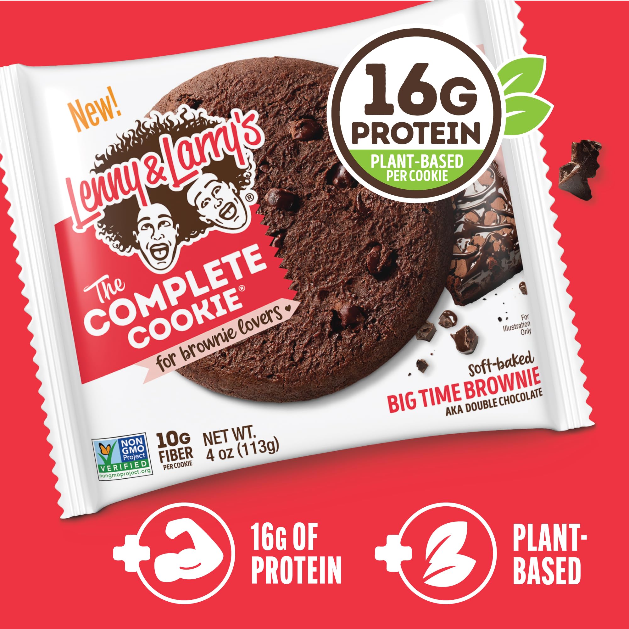 Packaging emphasizes vegan, non-GMO snack options for mindful cravings.