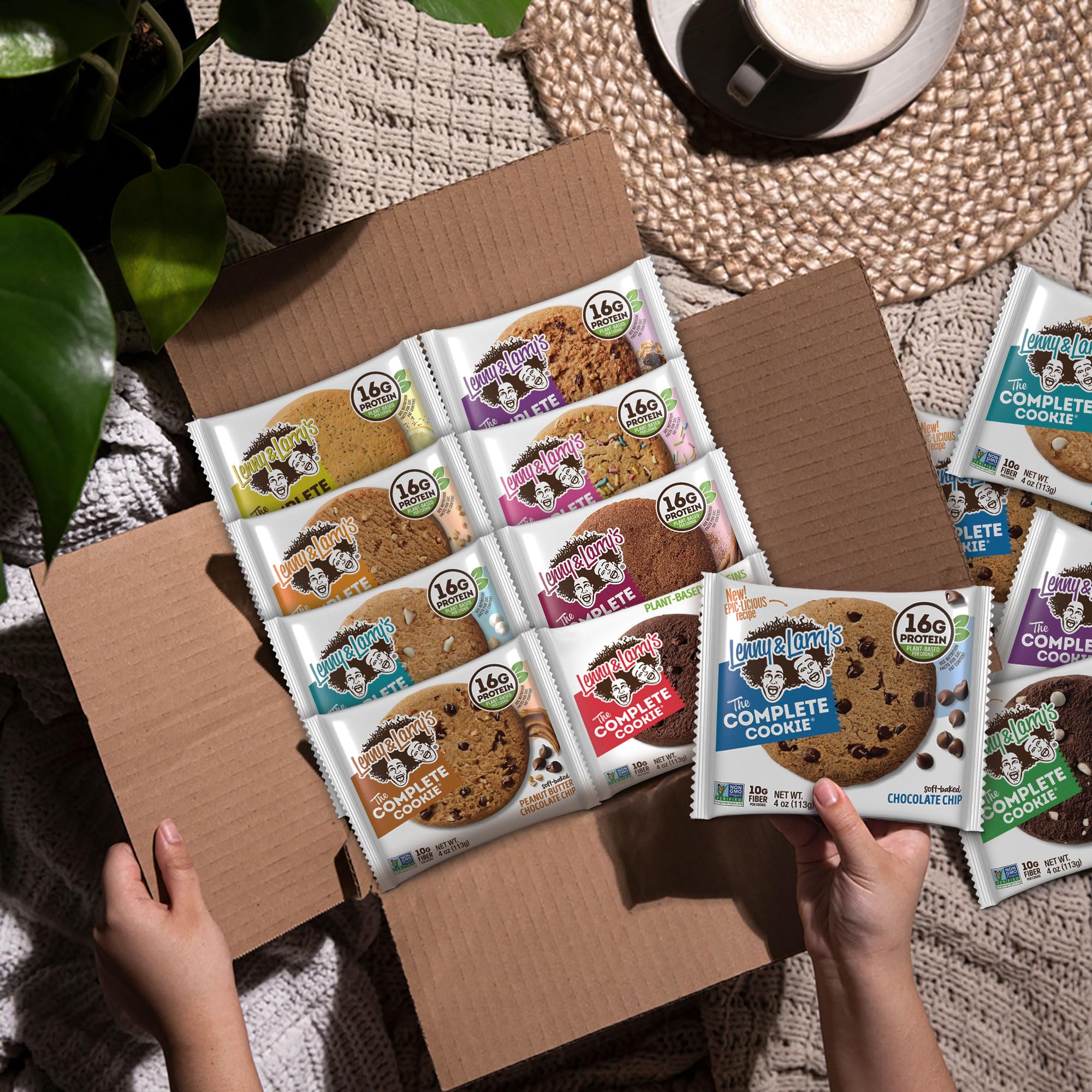 Lenny & Larry's Complete Cookie non-GMO vegan pack, dairy-free and egg-free