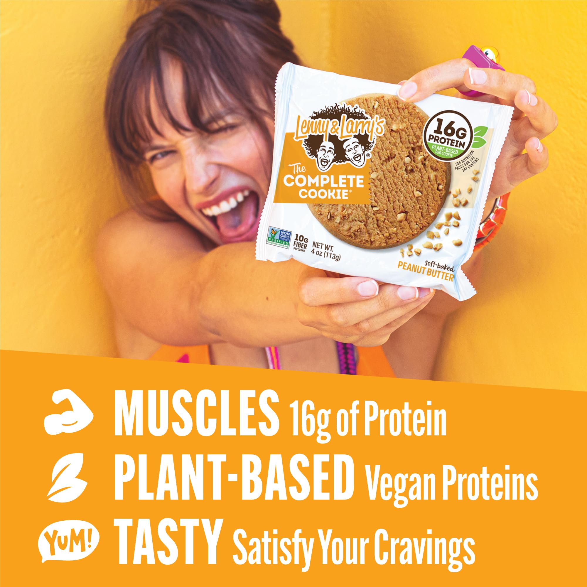 Lenny & Larry's Complete Cookie ingredient panel highlighting vegan protein.
