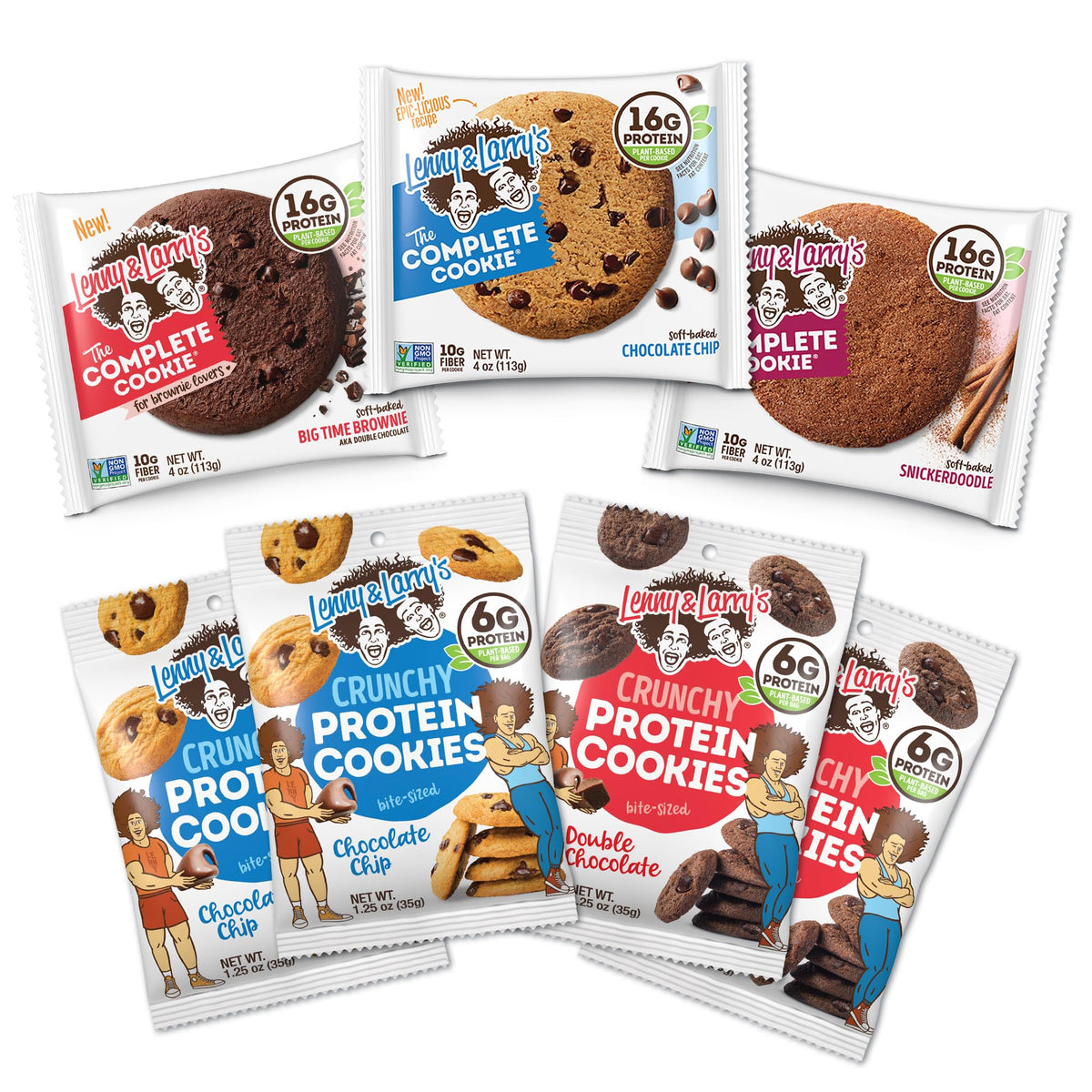 Lenny & Larry's Complete Cookie Crunchy Chocolate Chip, protein-packed snack for on-the-go.