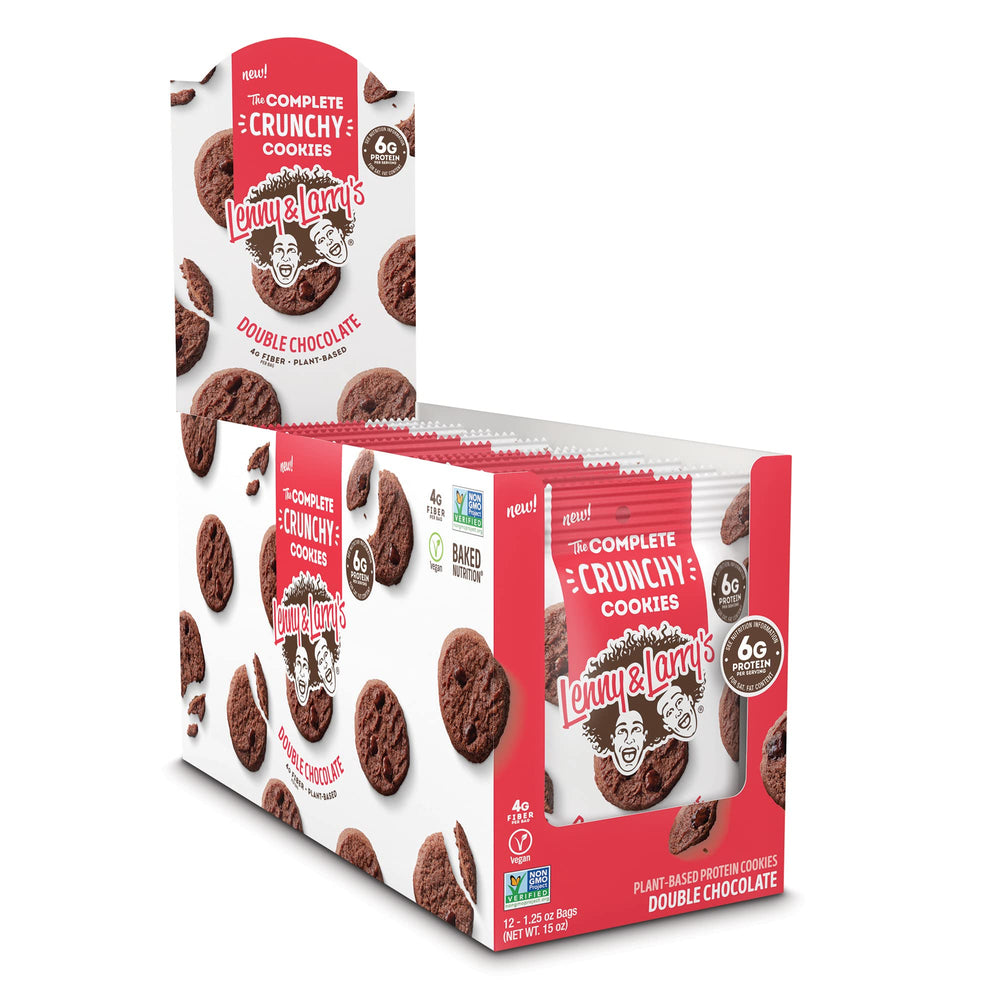 Lenny & Larry's Complete Crunchy Cookie vegan-friendly recipe panel highlights plant-based ingredients
