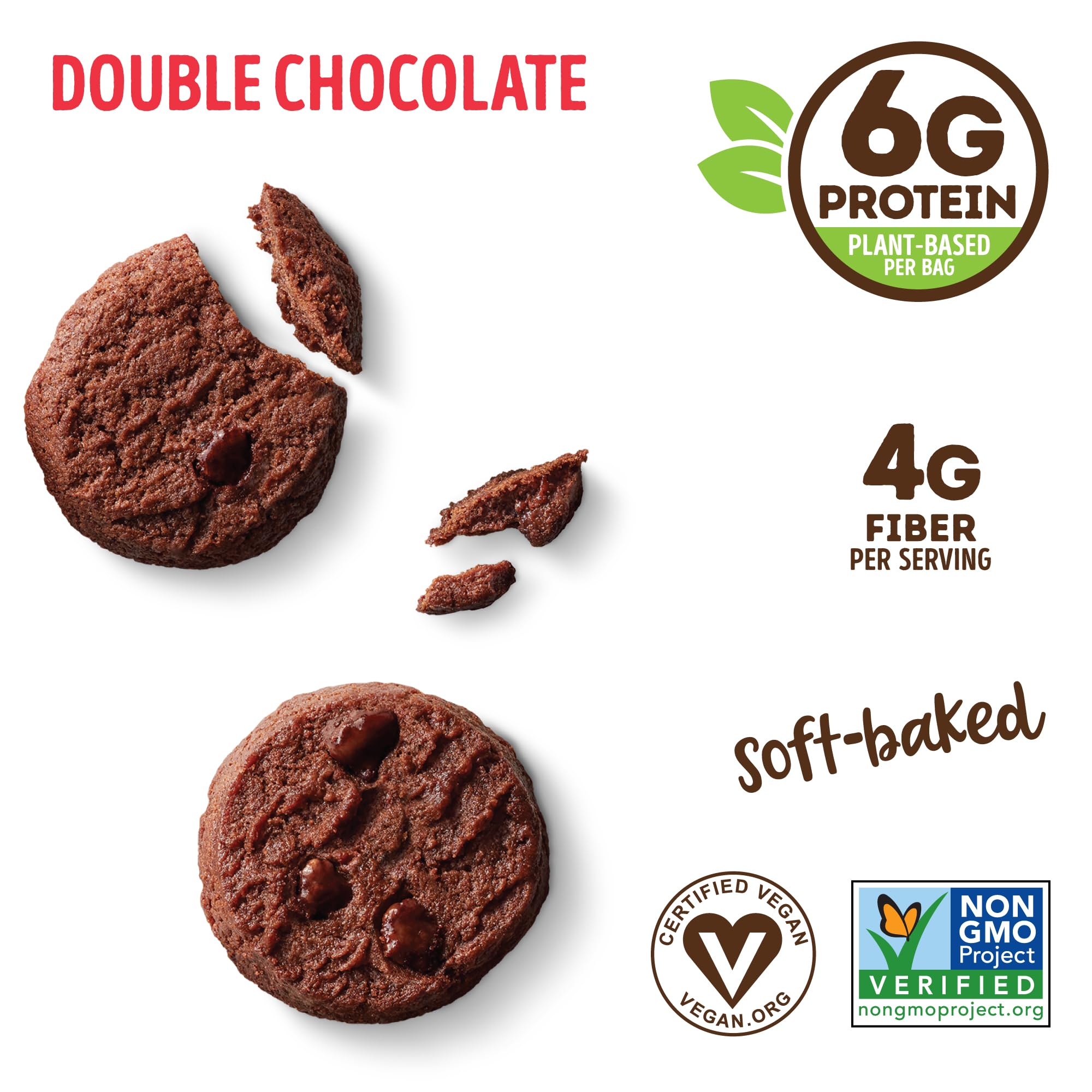 Lenny & Larry's Complete Crunchy Cookie Non-GMO Kosher seal, clean ingredients