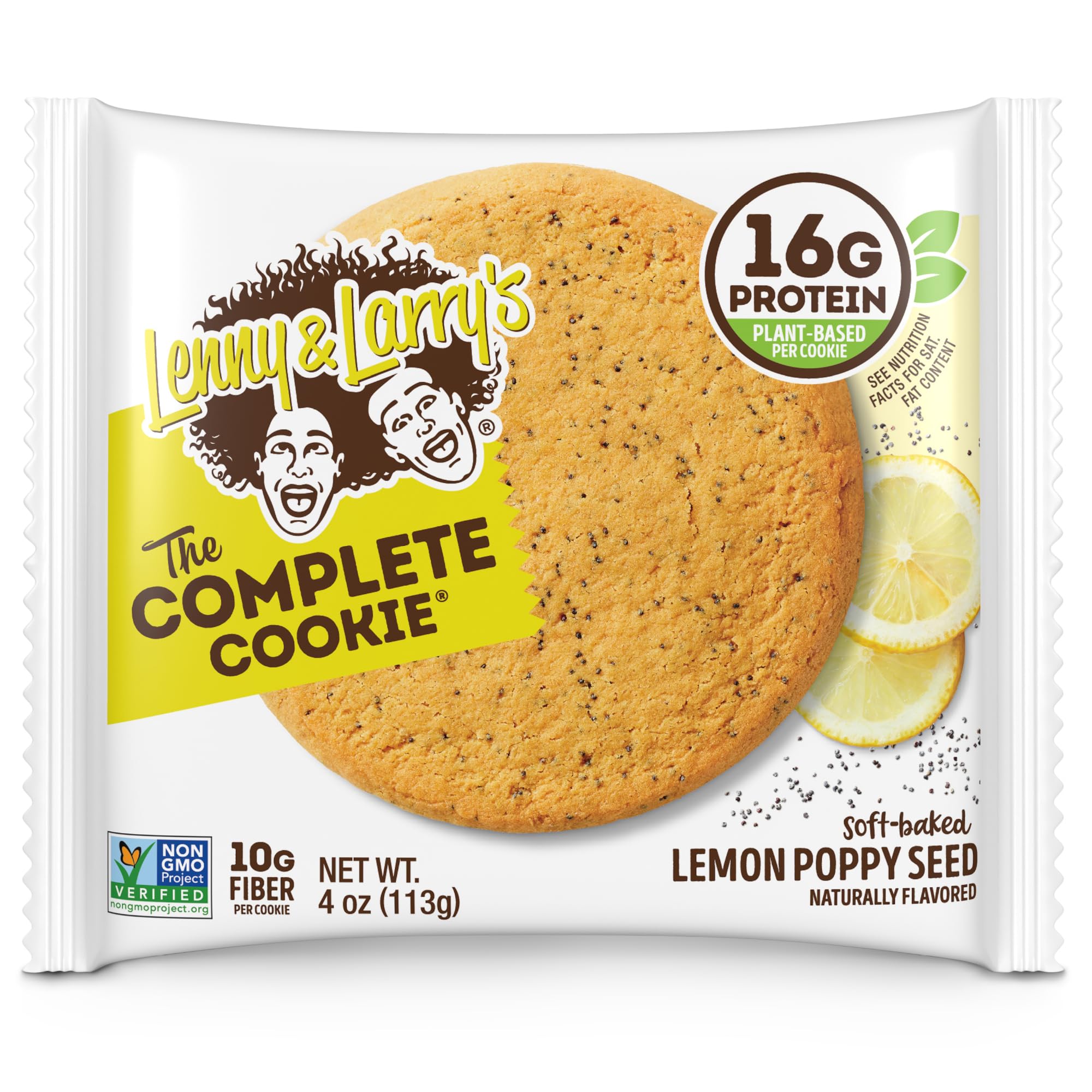 Lenny & Larry's complete protein cookie macro shot emphasizing protein content