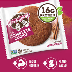 Certified vegan label on Lenny & Larry's cookie