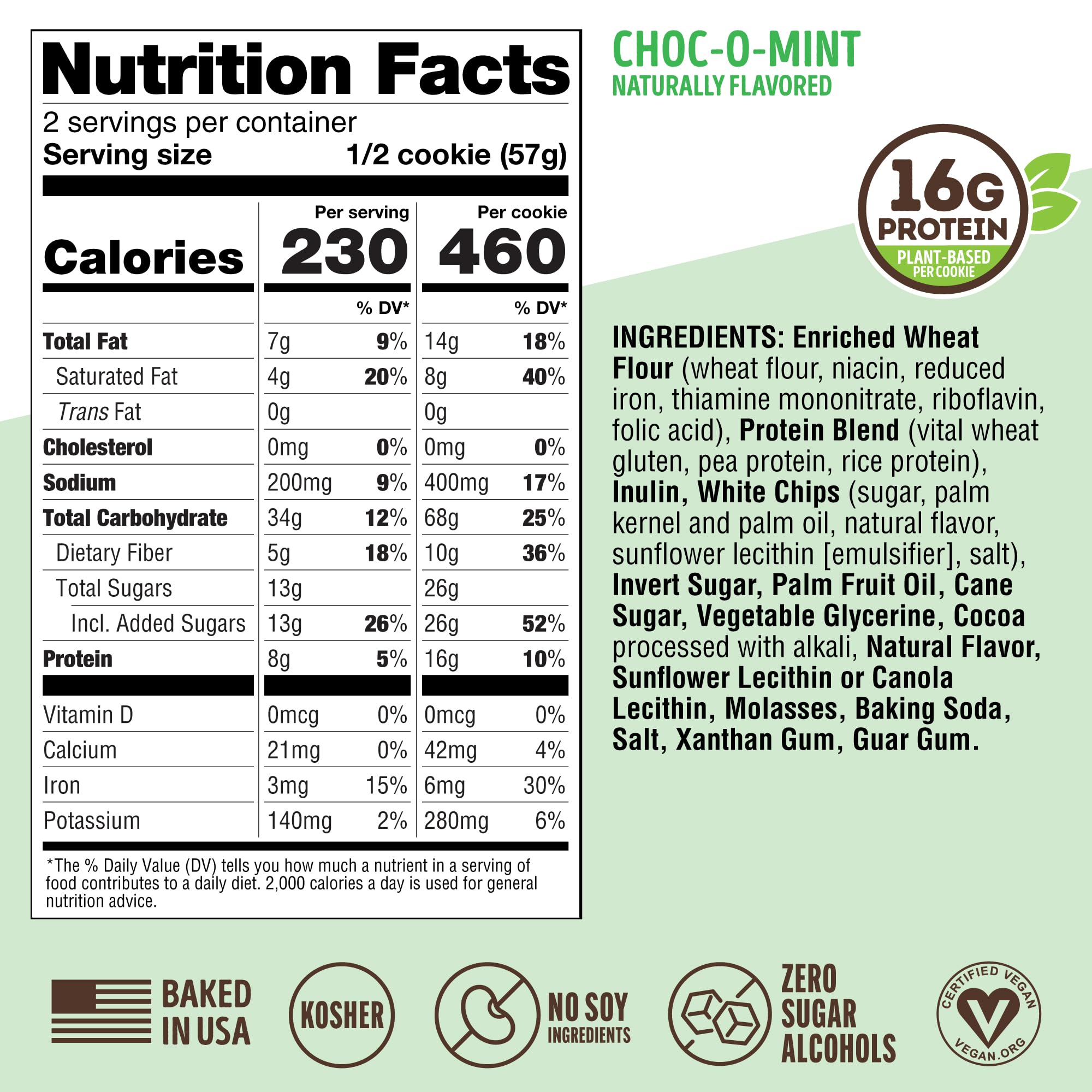 Lenny and Larry's vegan-certified protein cookie for plant-based snacking.