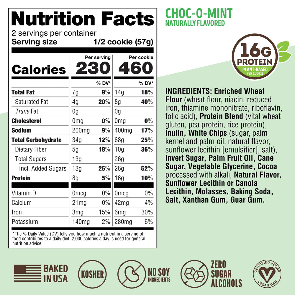 Lenny and Larry's vegan-certified protein cookie for plant-based snacking.