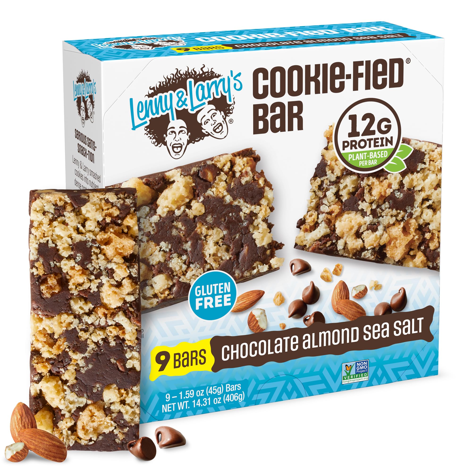 Lenny & Larry's Cookie-fied Bar packaging shows a convenient vegan snack.