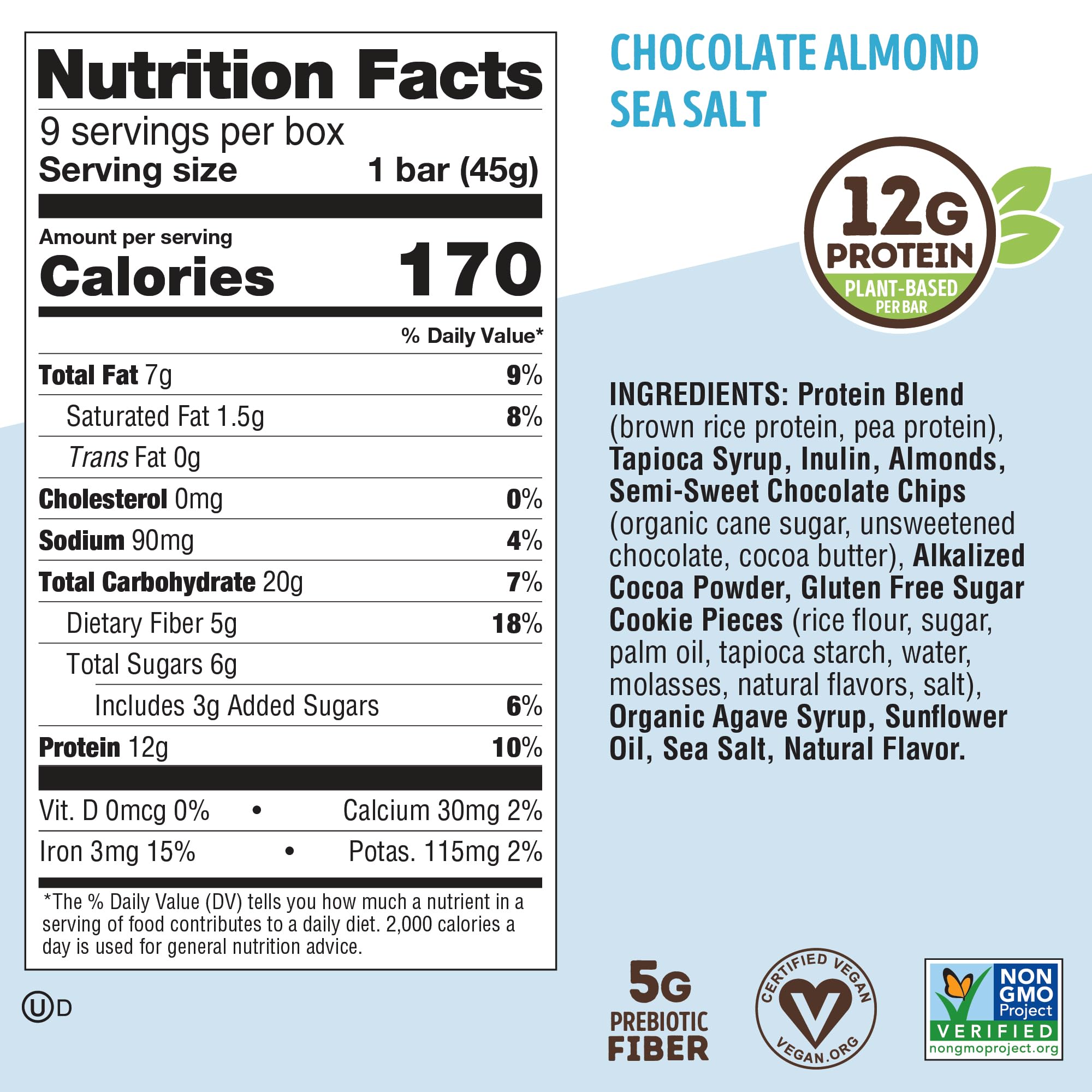 Lenny & Larry's Cookie-fied Bar vegan gluten-free label emphasizes plant-powered snacking.