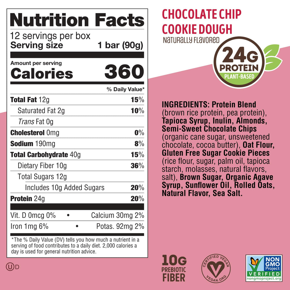 Lenny & Larry's Cookie-fied BIG BAR 90g serving size on wrap, ideal for on-the-go fueling