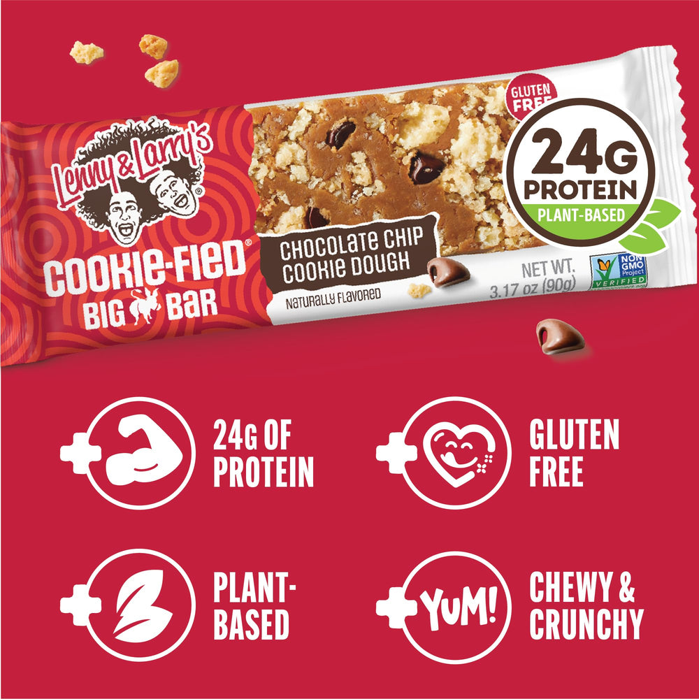 Lenny & Larry's Cookie-fied BIG BAR box of 12, convenient for sharing or stocking up
