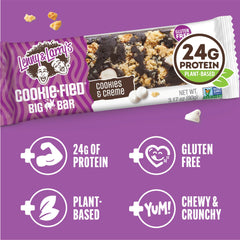 Lenny & Larry's Cookie-fied BIG BAR cross-section shows chewy protein core.