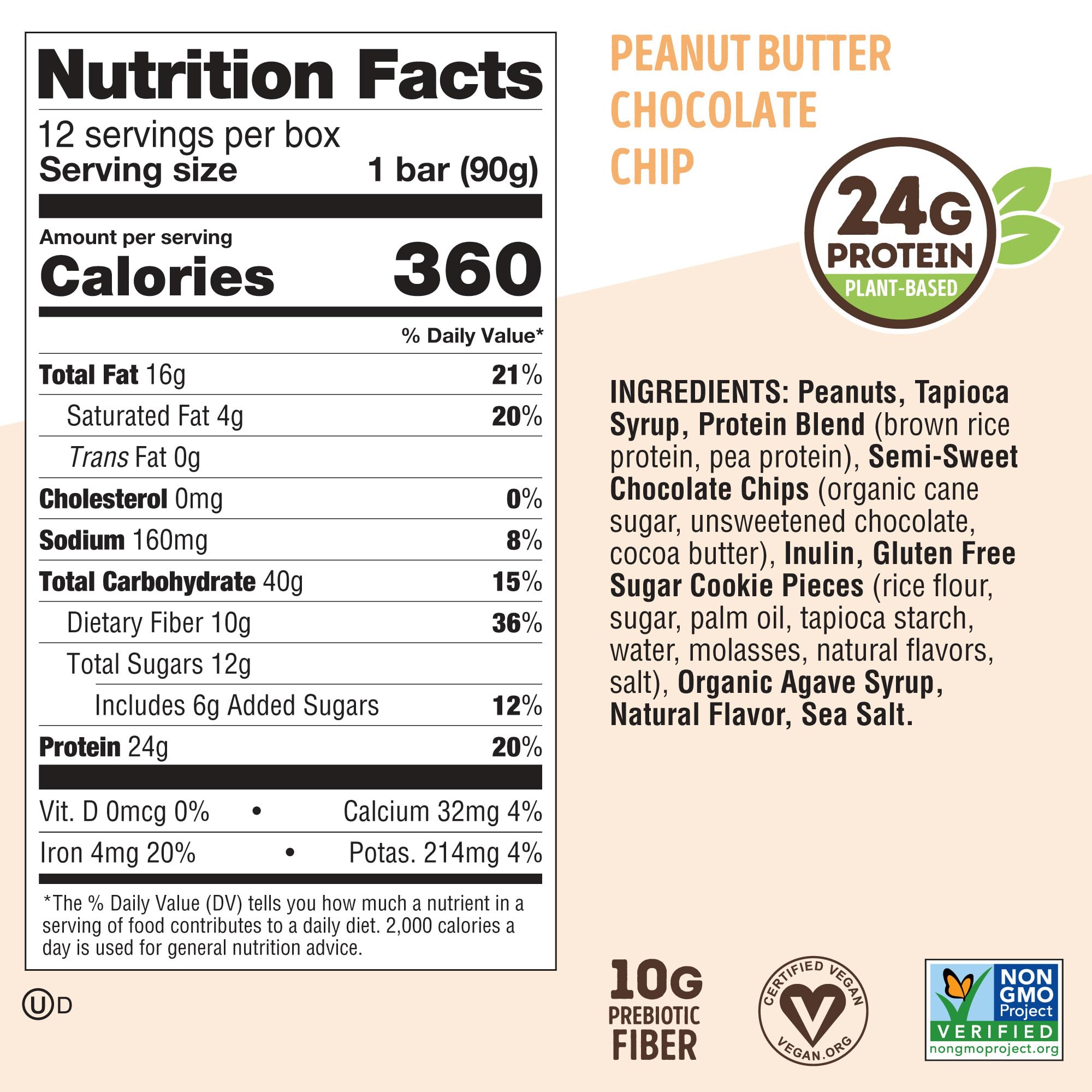 Gluten-free vegan badge on Cookie-fied Big Bar signals inclusive snack.