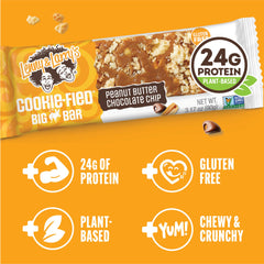 Lenny and Larry's Cookie-fied Big Bar with peanuts and chips highlights protein-packed snack.