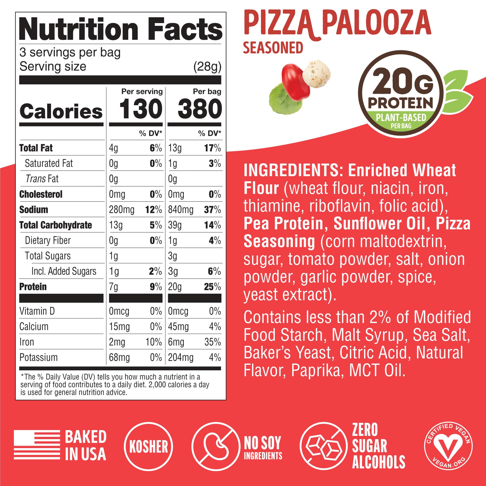Lenny & Larry's FITZELS vegan protein pretzels in convenient snack form.