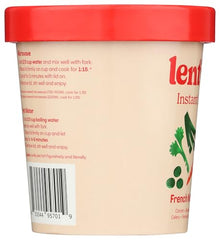 Close-up of the clean ingredient label on Lentiful Lentils Instant French Mirepoix.