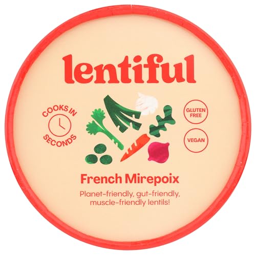 Pantry-ready pouch of Lentiful Lentils Instant French Mirepoix on the shelf.
