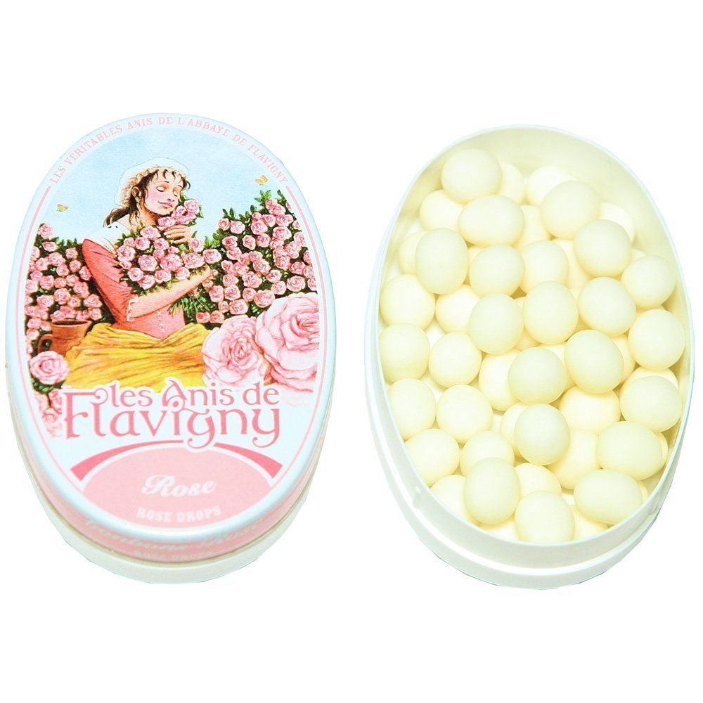 Les Anis de Flavigny anisbonbons rose in a keepsake tin, ideal for gifting.