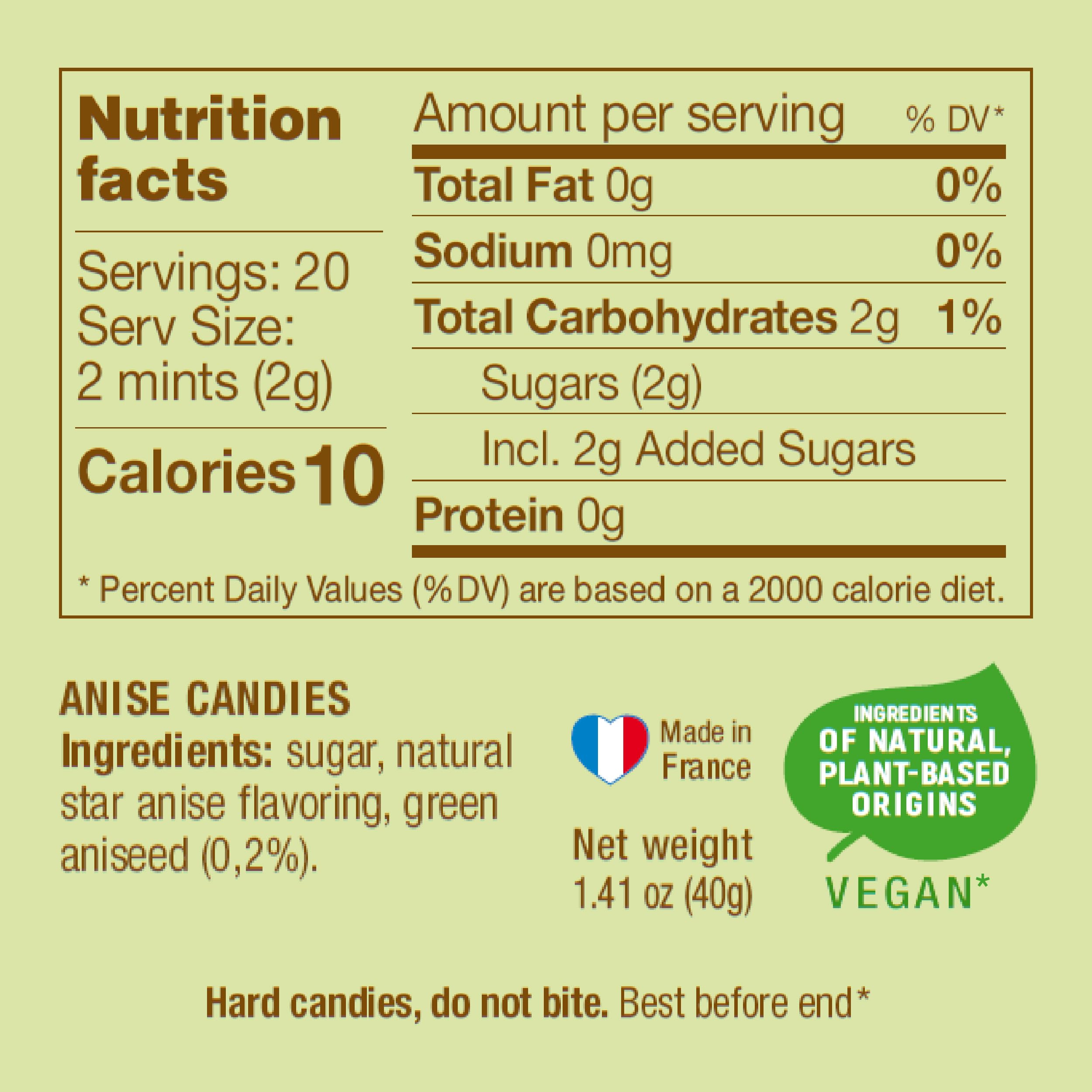 Les Anis de Flavigny sugar-coating candy with slow-melt, delicate sweetness.