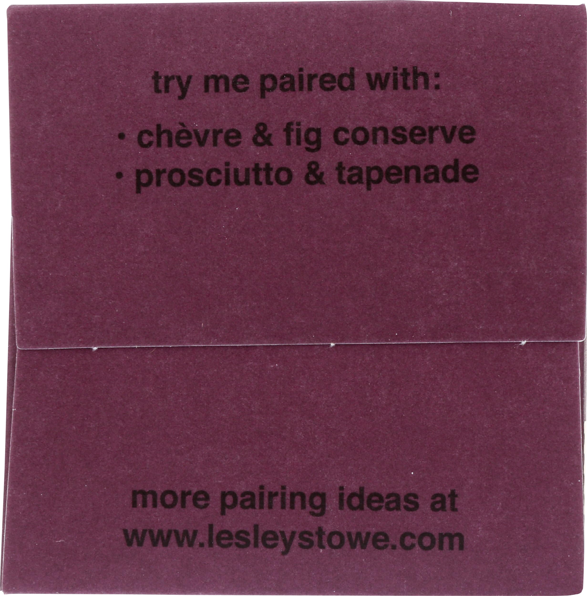 Lesley Stowe Raincoast Crisps Fig Olive closeup showing texture