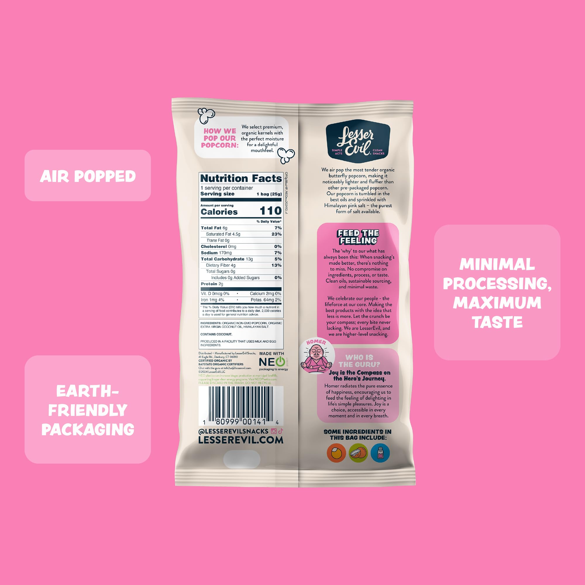 Lesserevil 12-pack box emphasizes convenient single-serving portions.