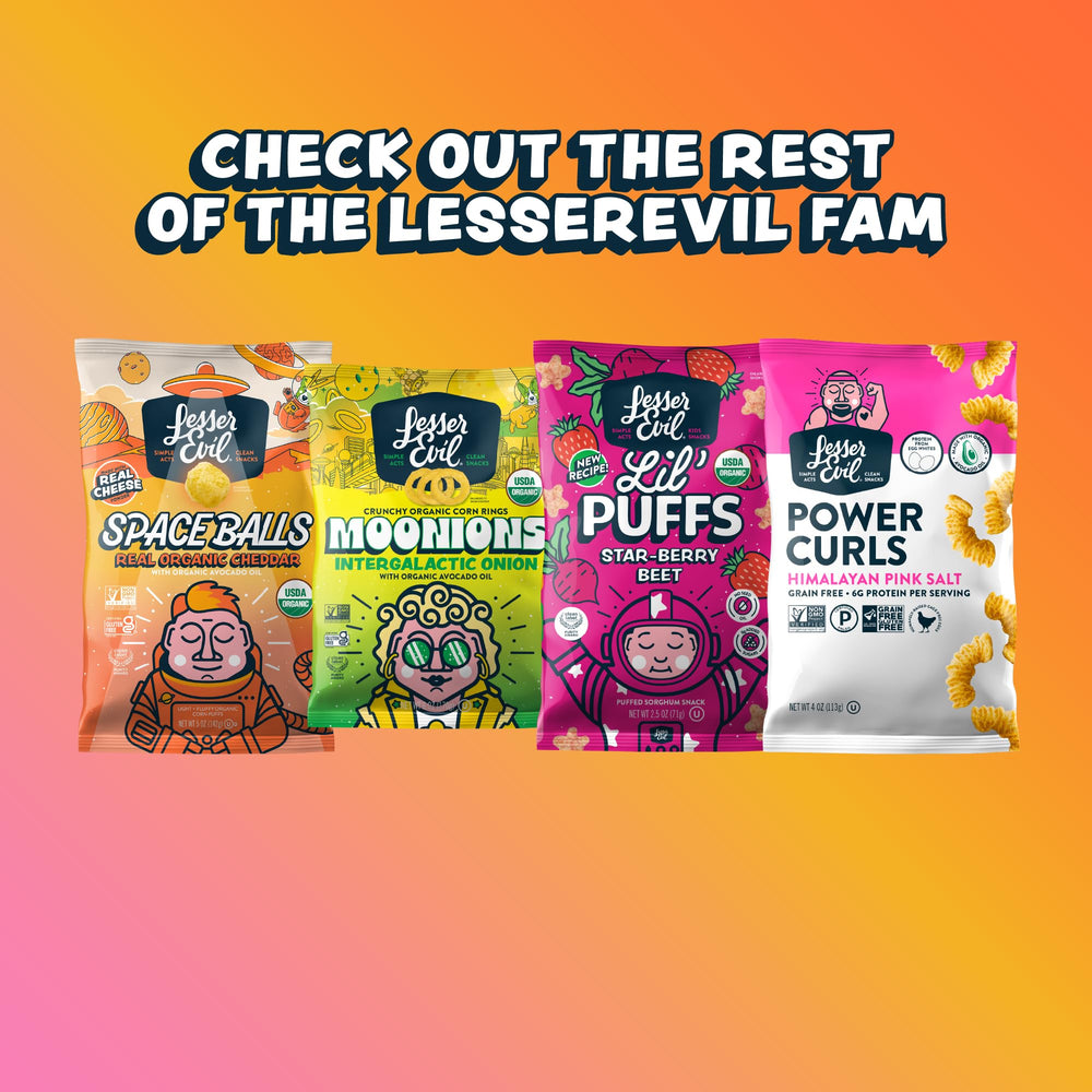 Lesserevil air popped texture close up reveals a lighter bite