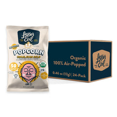 Lesserevil Himalayan Gold Salt popcorn pack of 24 bags for on-the-go snacking.