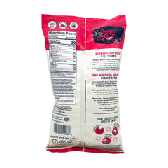 Lesserevil Lil' Puffs bag on shelf showcases organic, grain-free options.