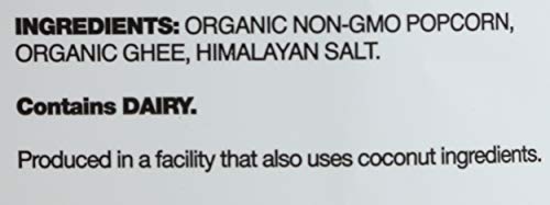 Ghee-forward aroma suggested by Lesserevil Oh My Ghee popcorn on a tray.