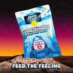 Organic ingredients highlight cornmeal and vegan ranch seasoning in Space Balls.