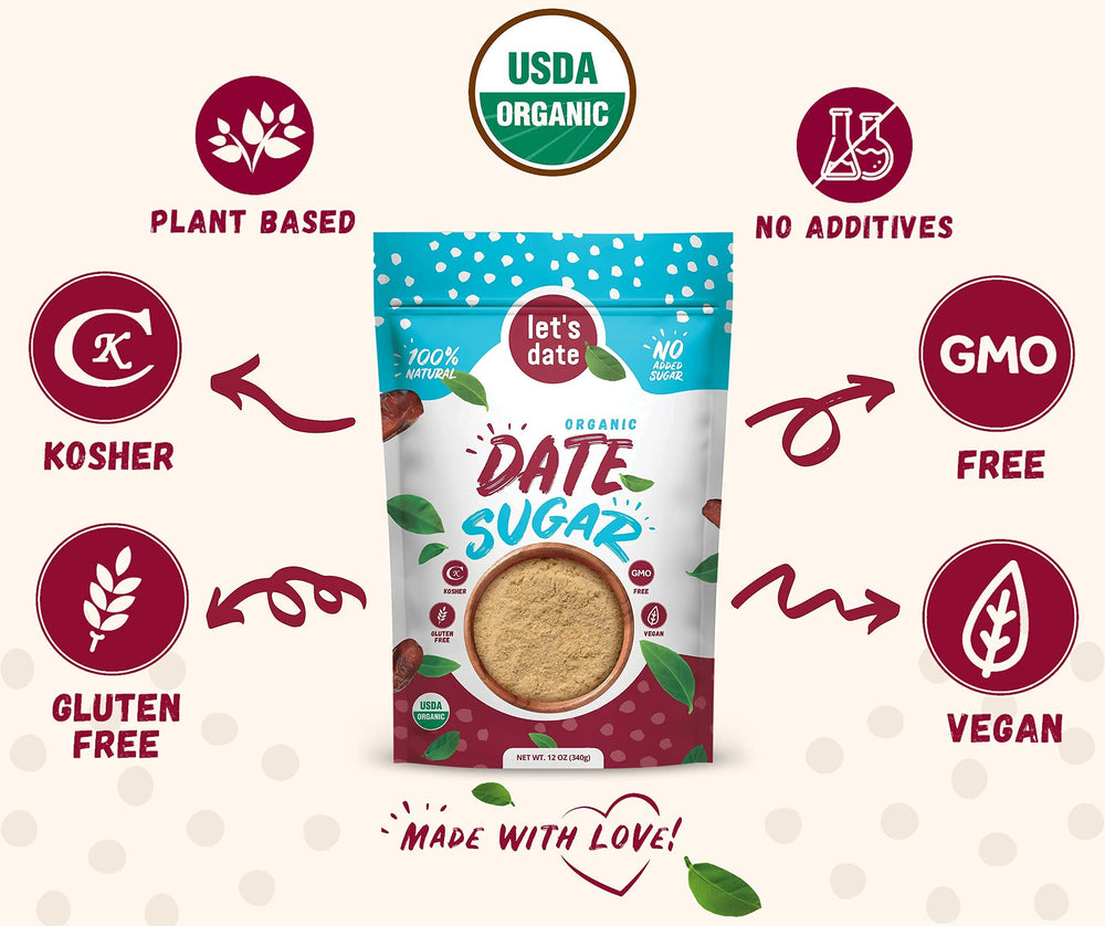 Let’s Date date sugar in a smoothie bowl offers natural sweetness with added fiber.
